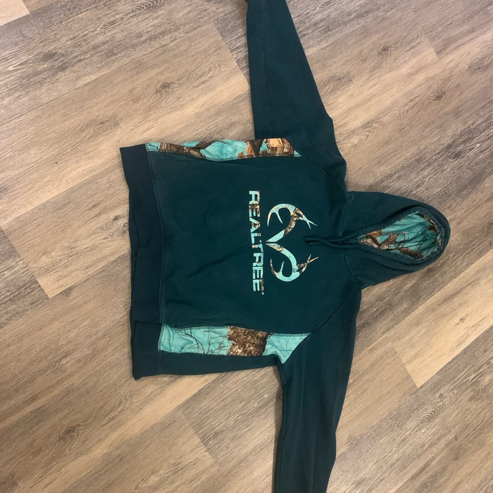 Realtree Teal and Brown Camouflage Hoodie